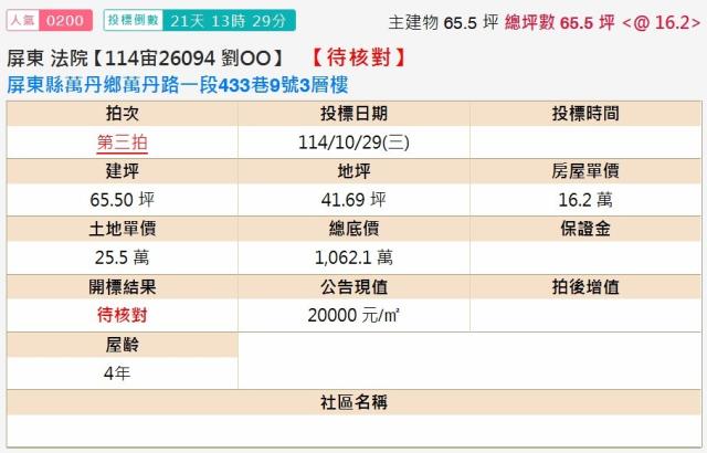 屏東萬丹透天法拍-2