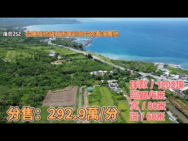 石雨傘觀景台旁看海農